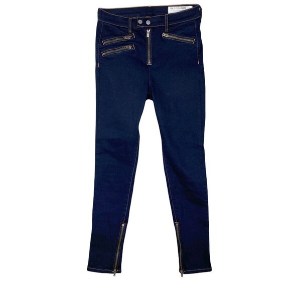 Rag & Bone Zipper Detail Moto Skinny Jeans-28 - Picture 1 of 9